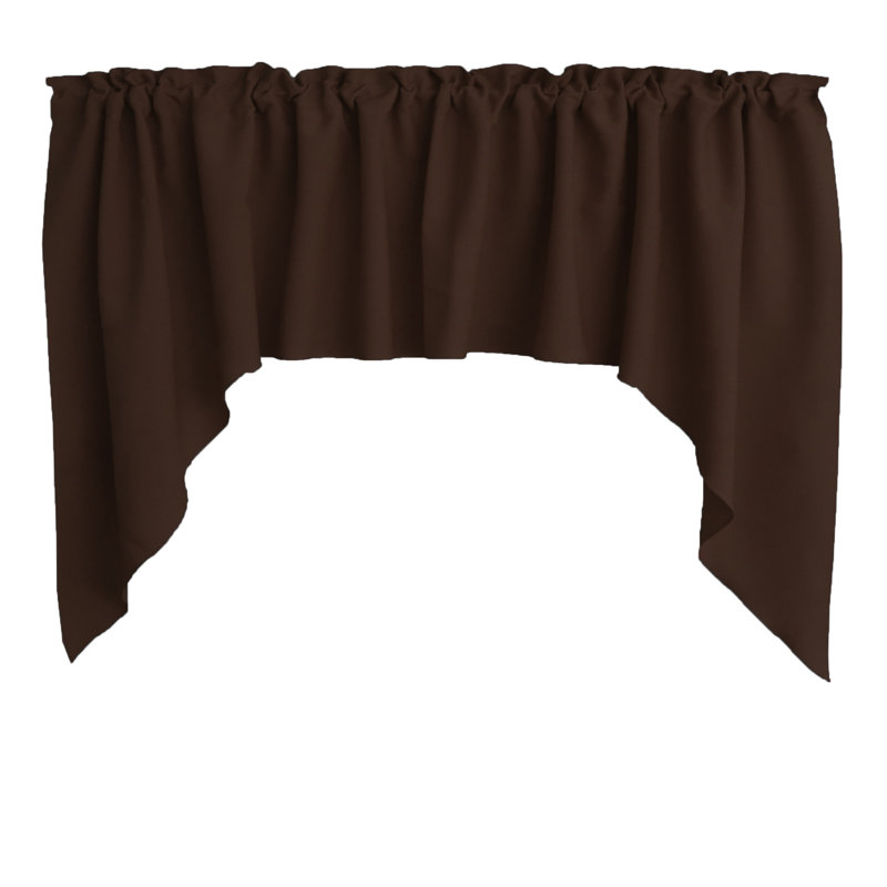 Brown Polyester Swag Window Valance 72'' Wide