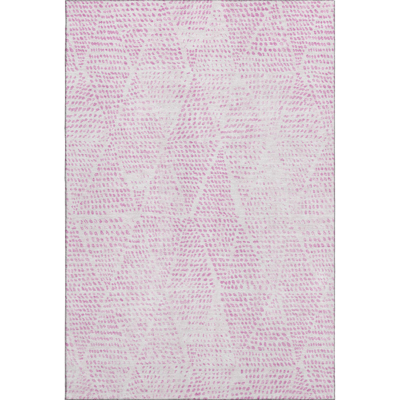 Premium Machine Washable Cerrito AMF591 Pink Rug, Rectangle 8' x 10'