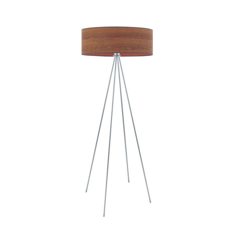 Broderick 157cm Novelty Floor Lamp, Brown, Brushed Nickel