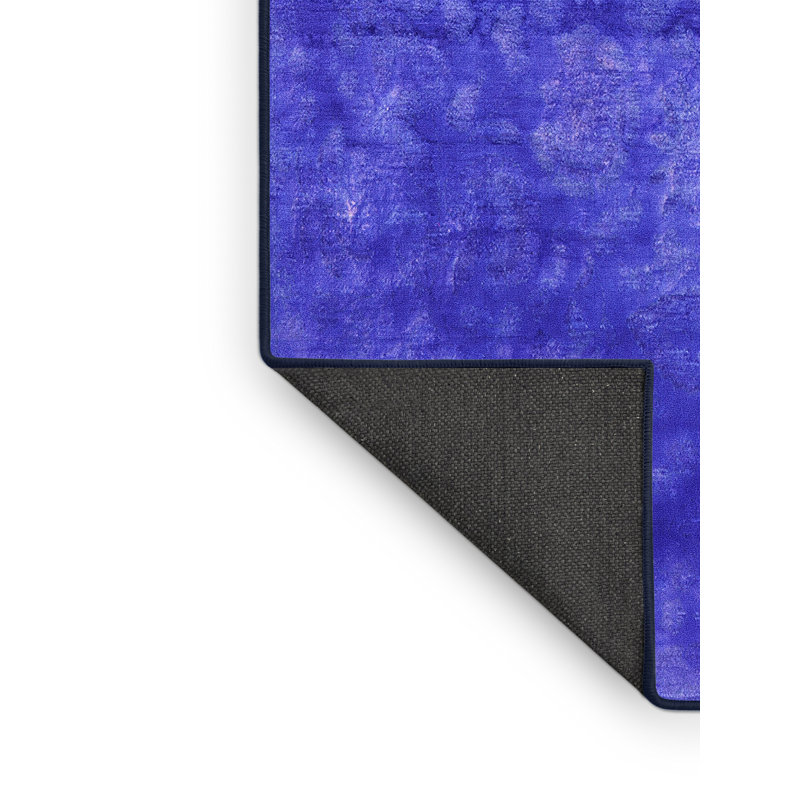Tapis abstrait bleu, Rectangle 5 pi x 7 pi