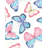 Rosalind Wheeler Deluxe Elastic Edged Flannel Backed Vinyl Fitted Table Cover - Butterfly Pattern - Oblong/Oval - Fits Tables Up To 48" W X 68" L in , 48" x 68"