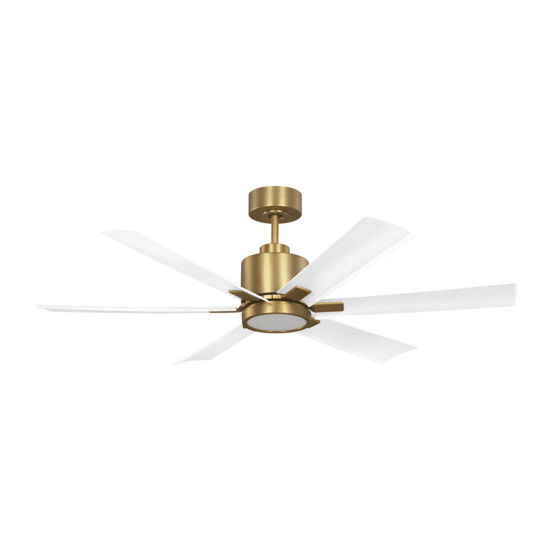 Generation Lighting Fan Teasley Indoor Ceiling Fan with Threaded Downrod, Matte White ABS blades and Handheld Remote