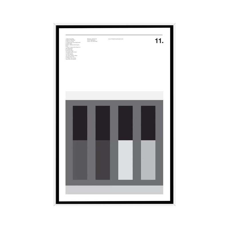 Ramones - Ramones by Nick Barclay - Print on Canvas, 101.6 cm H x 66.04 cm W, White Framed