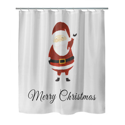 Merry Christmas Santa Ultra-Thin Lightweight Shower Curtain