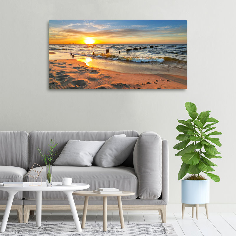 Sunset Beach - Wrapped Canvas Print