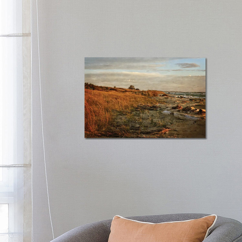 Autumn At The Mouth Of The Big Sable by Michelle Calkins - Wrapped Canvas Print