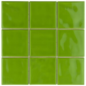 Twist Square 4" x 4" Ceramic Mosaic Tile (incomplete 1 partial box only)