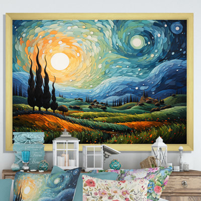 Vangogh the Swaying Cypress II Wall Art