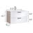 32"Wall Mounted Bathroom Vanity with Ceramic Sink