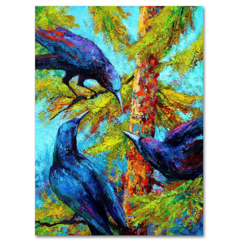 Kucera «Crows 2», reproduction sur toile tendue, H 19 po x l 14 po