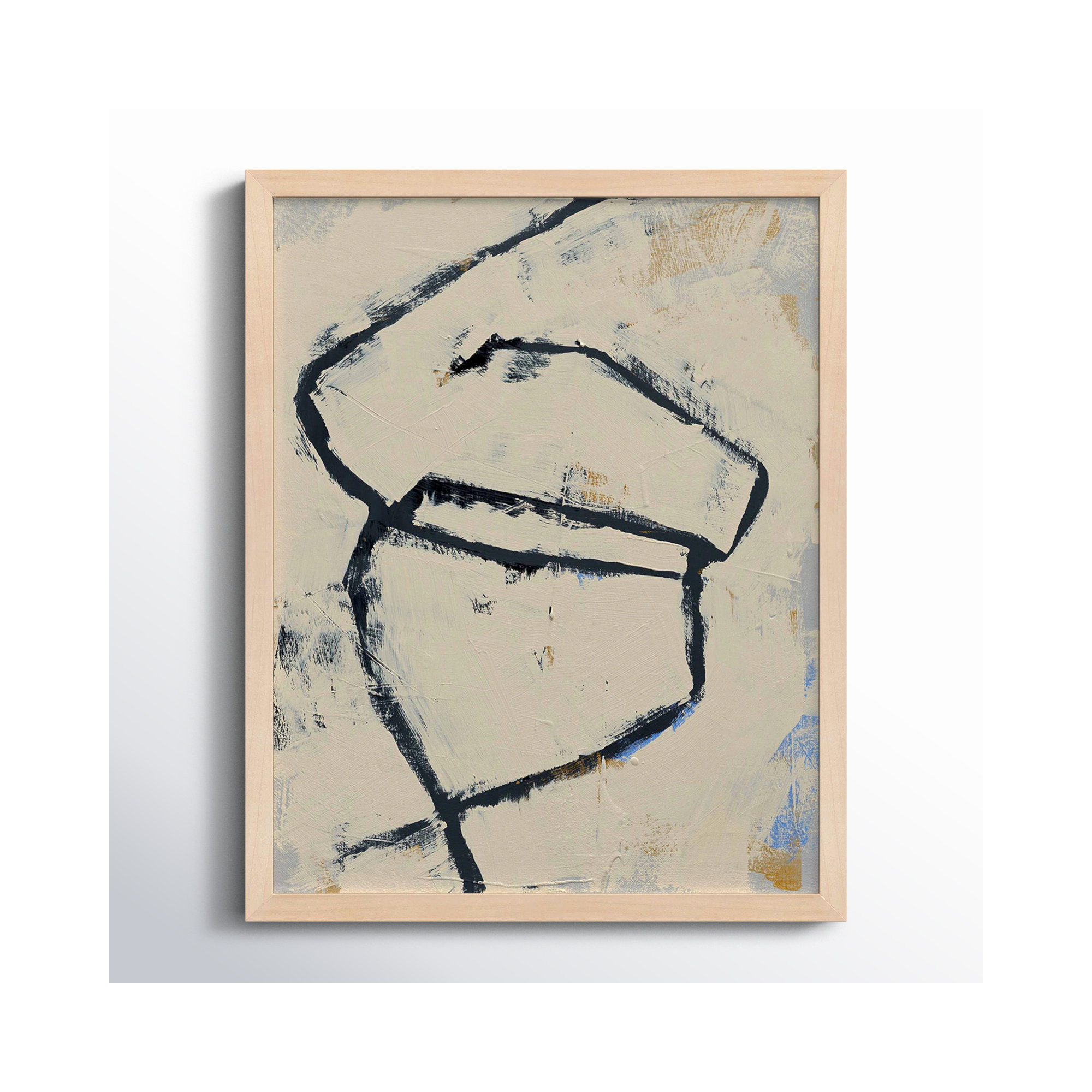 Twisted 2 by Jacques Pilon, 20" H x 16" W x 1.25" D, Maple Framed Paper