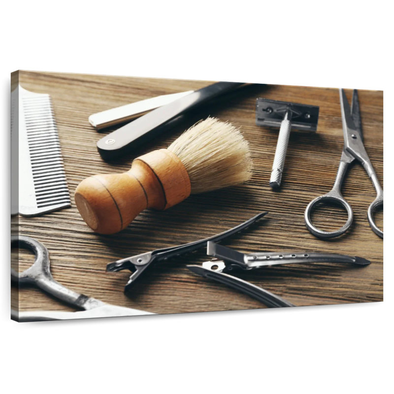 Shuttleworth Barber Tools, 32" H x 48" W