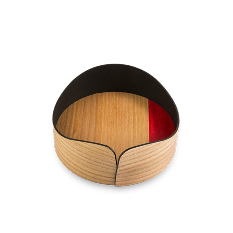 LIGNIS® Nelumbo Wood Sweet Bowl, Red/Oak