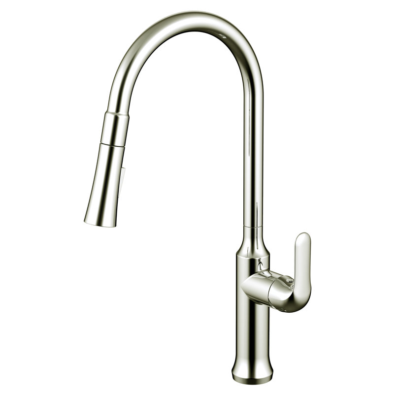 Daweier Pull Out Kitchen Faucet, Brushed Nickel