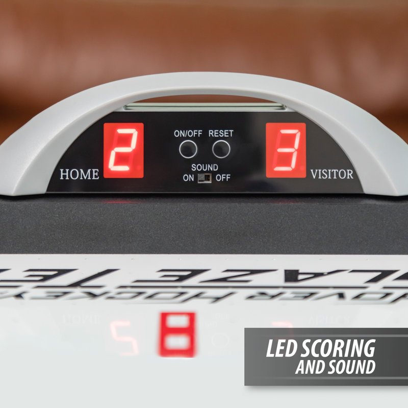 NHL 80'' Black and White Air Hockey Table with Digital Scoreboard