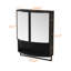 23.62"Modern Arched Glass Double-Door Wardrobe With Shatterproof Non-Glass Mirror-Double-Layer Storage,Open Shelf & Towel Rack For Entryway, Living Room,Bathroom-125112205