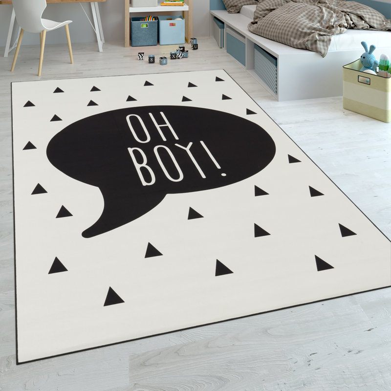 Flatweave Black Rug, Rectangle 160 x 230cm