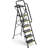 6 Step Stool,Metal Ladder,Folding Step Ladder with Tool Platform, Library Ladder,Decorative Kitchen Step Ladder