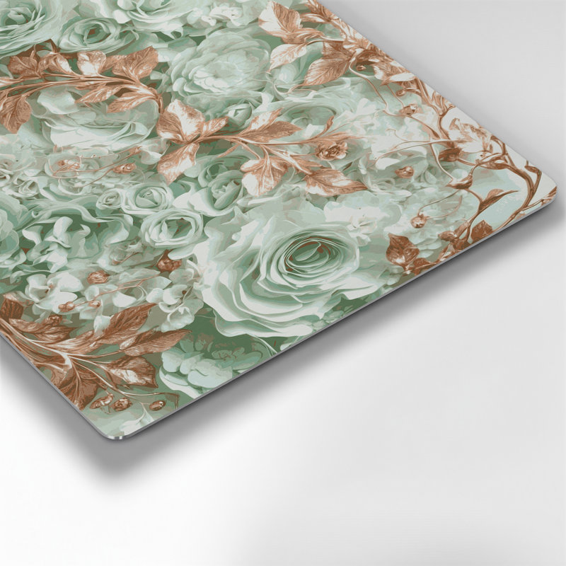 "Abstract Florals" 10, art mural en métal brun, H 12 po x l 18 po