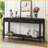 Farmhouse 60” Coffee Table with 3 Drawers, Easy-Clean Lacquer Finish for Living Room, Ample Storage &amp; Stable Design-1290634338