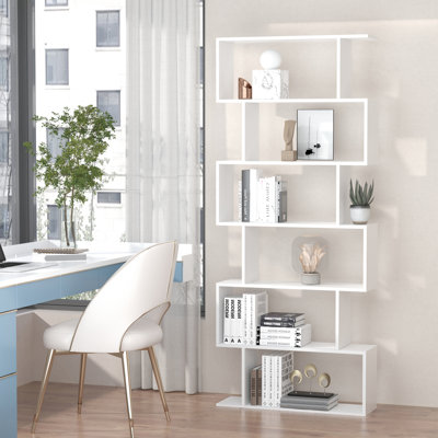 Tabitha 192cm H x 80cm W Geometric Bookcase