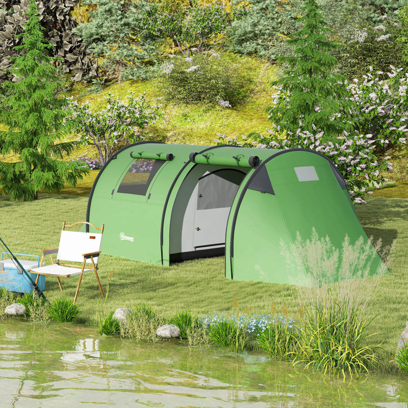 Tente de camping pour 3 à 4 personnes avec 2 chambres, tente familiale imperméable