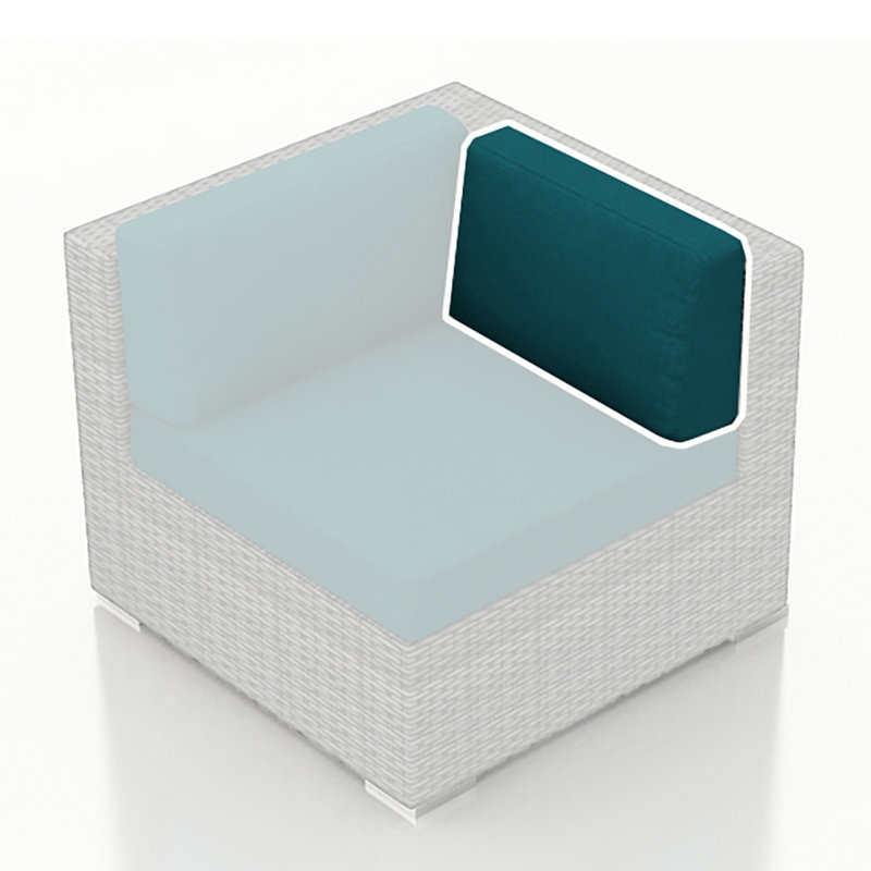 Wedge Cushion - Canvas Charcoal, Teal