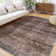 Tapis court rouille à motif rétro Western