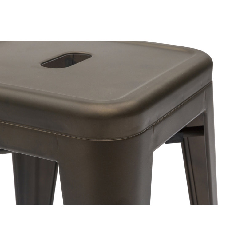Bourgoin Counter Stool with Metal Frame, Dark Grey