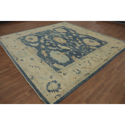 Tapis carré Oushak bleu clair 10 x 10