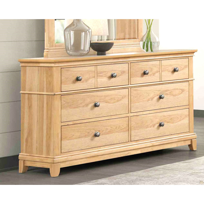 Commode 1 pièce 8 tiroirs placage de pacane