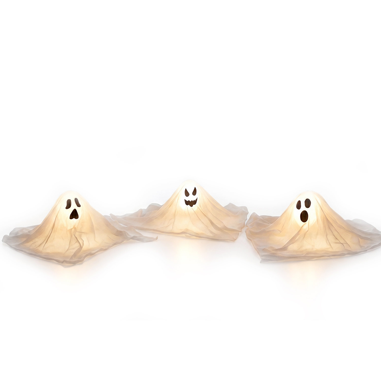 Light-Up Ghost Yard Stake Set