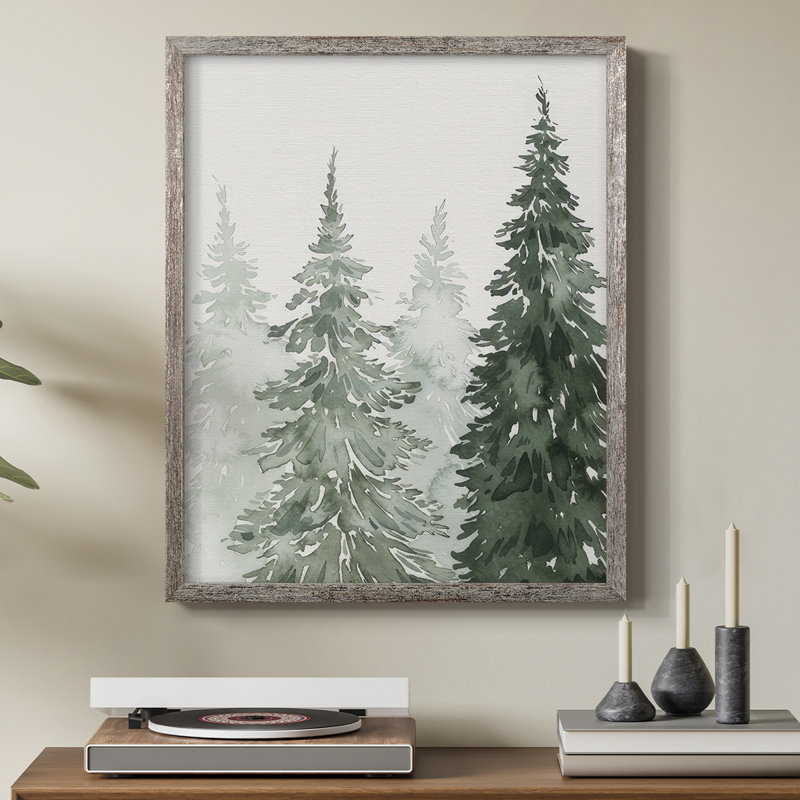 «Winter Washed Coppice I», reproduction encadrée - bois massif, H 11 po x l 9 po