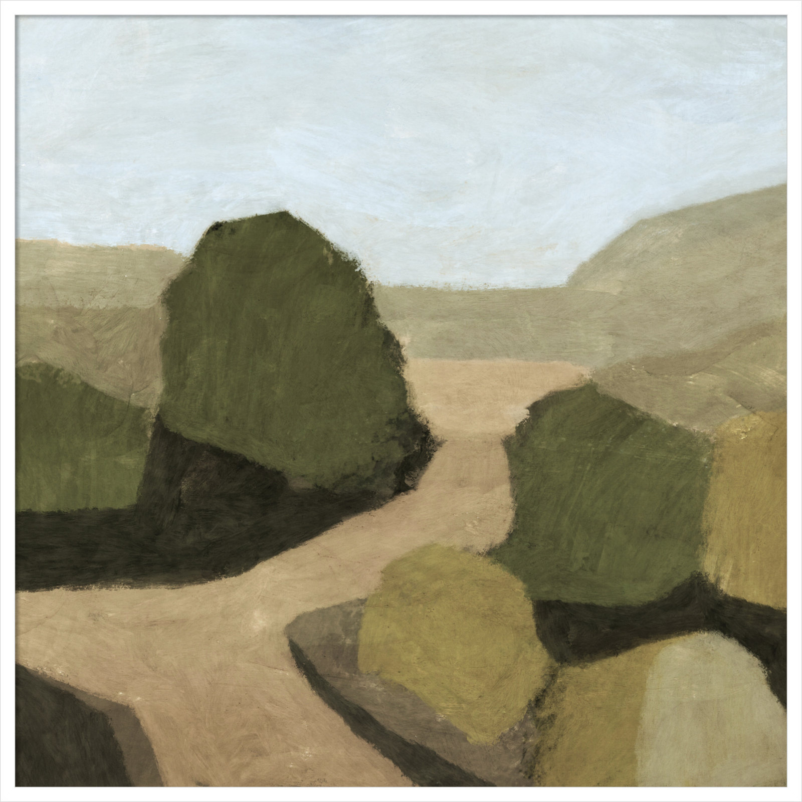 Paysage 1 Print by Dan Hobday, White, 41" H x 41" W