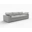 Canapé modulaire Gracie Mills 120 po en lin mélangé gris pâle avec coussins décoratifs-134683340-134683341