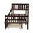 Twin Over Full Rubber Wood Bunk Bed with Twin Trundle, Detachable Convertible Ladder & Safety Guardrails-1192433999
