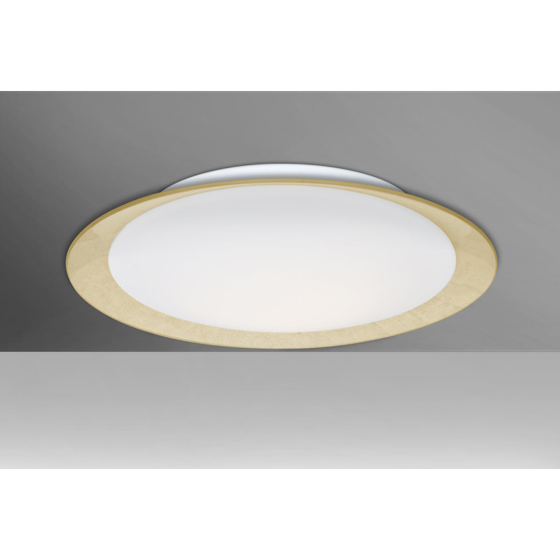 Fidelia Glass LED Flush Mount, Gold