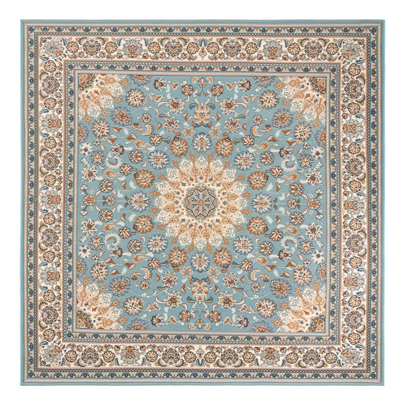 Indoor/Outdoor Traditional Area Rug, Square 7'10"