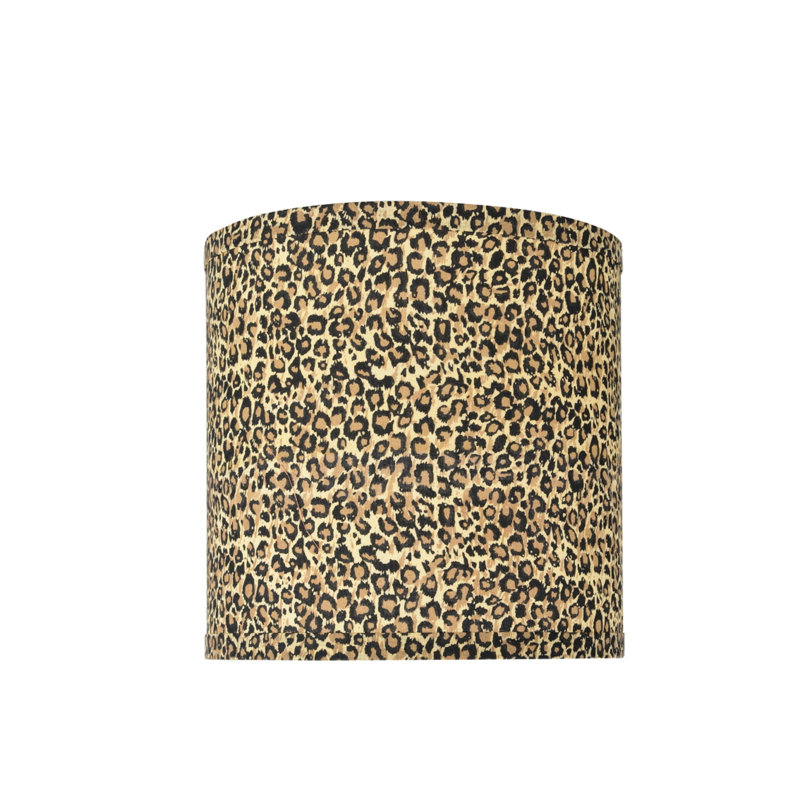 Abat-jour tambour en coton 8 "H (araignée) noir / jaune