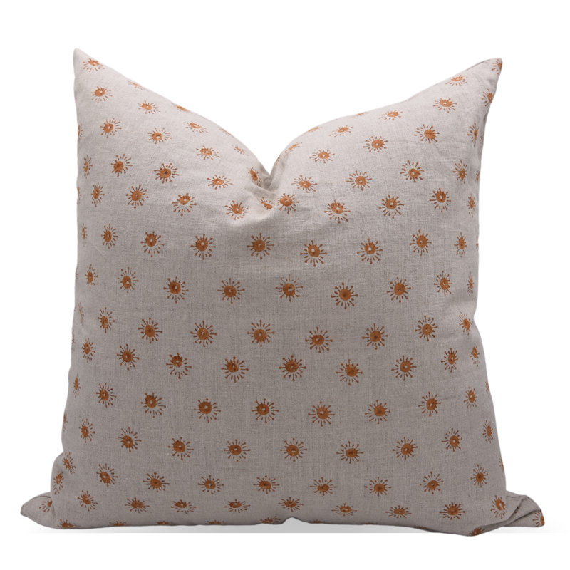 Housse de coussin intérieure / extérieure 100% lin , 14 po x 14 po