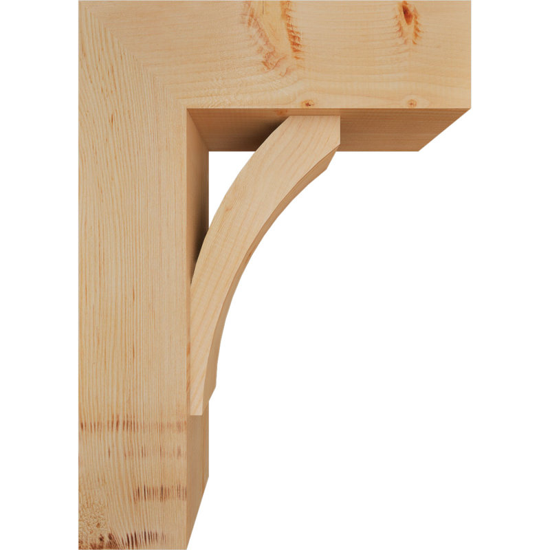 Thorton Block Bracket with Offset Brace, 28 x 20, 7 1/2"W Douglas Fir (Smooth)