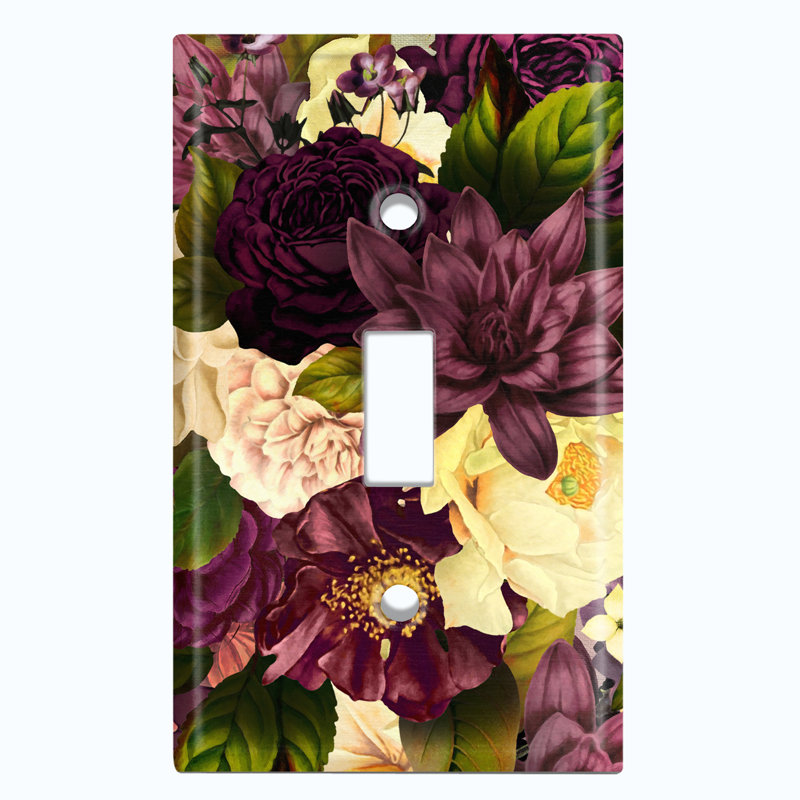Patterned 1 - Gang Toggle Light Switch Standard Wall Plate
