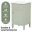 Meuble-lavabo simple 20 po avec lavabo en céramique, tiroir inclinable et armoire à fermeture en douceur-1091410860