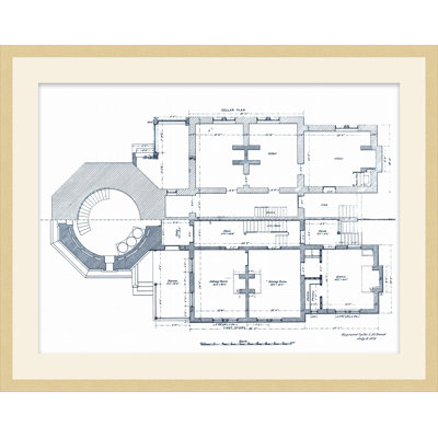 Blueprint Of Lighthouse 3 Framed Print