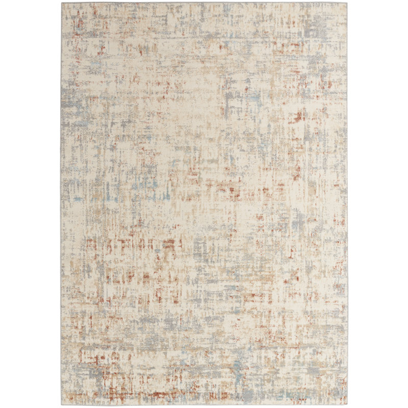 ECH06-IVGRY Area Rug in Gray/Ivory, Rectangle 5'3" x 7'3"