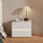 Holford White Nightstand with LED Lighting & Wireless Charging Station, 2 Drawer Storage Bedside Cabinet for Bedroom-1743599919