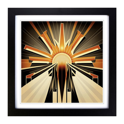 Sun Art Deco - Framed Print