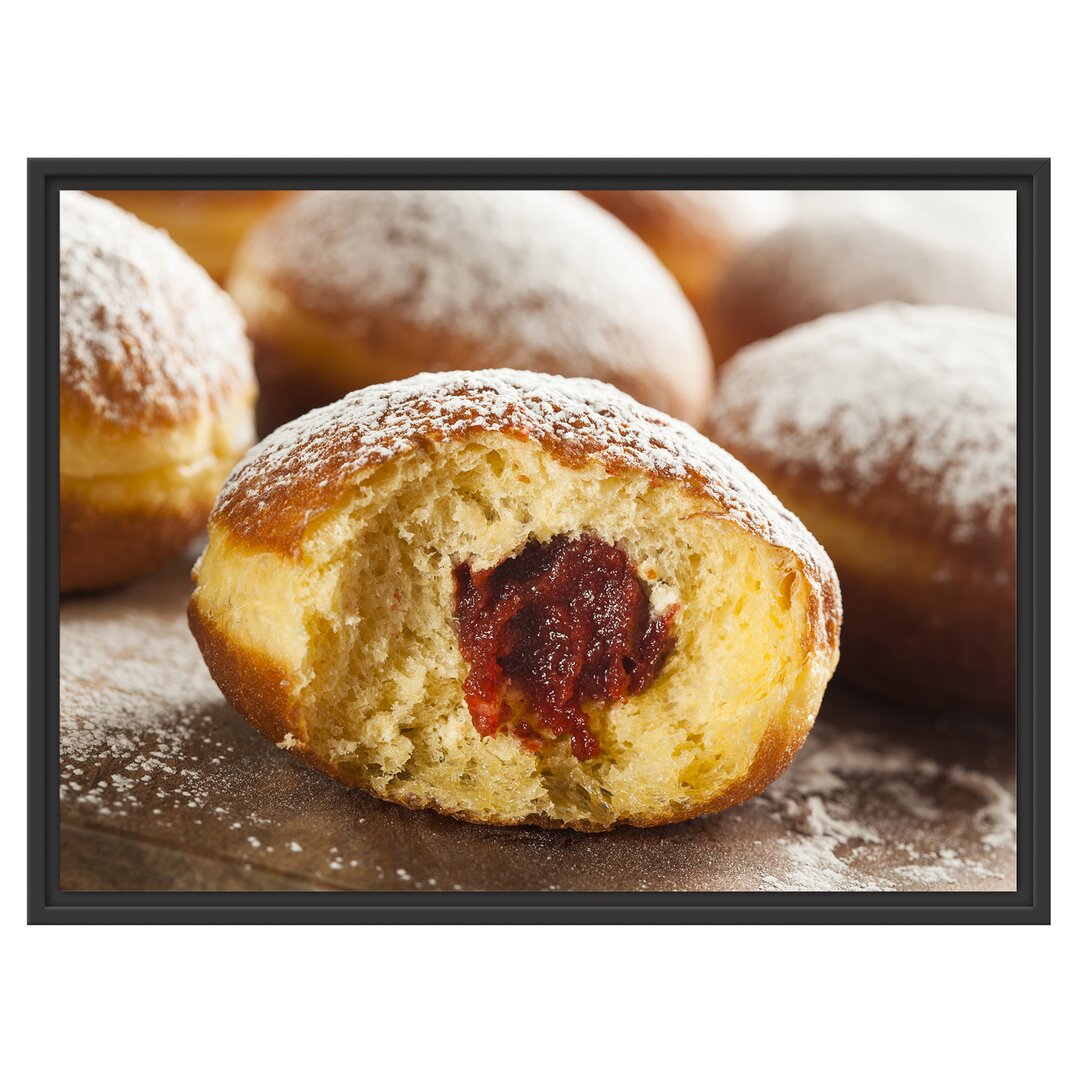 Gerahmtes Wandbild Lecker gefÃ¼llte Krapfen