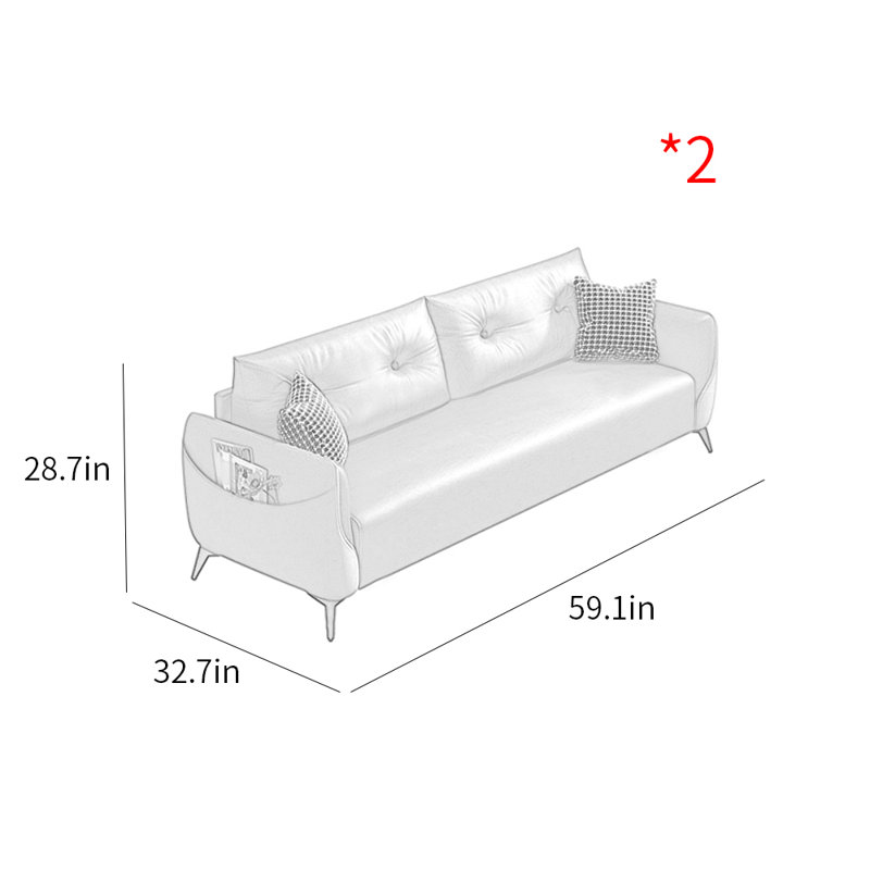 Causeuse 59,1 po