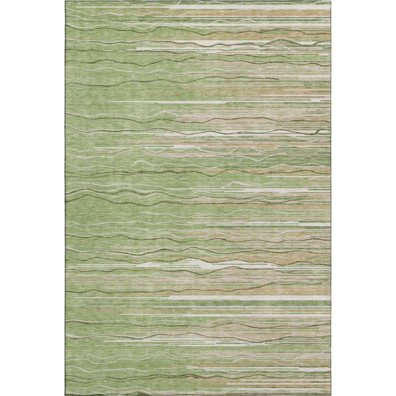 Premium Machine Washable Naglee AMF996 Stripes Rug, Rectangulaire 3 pi x 5 pi